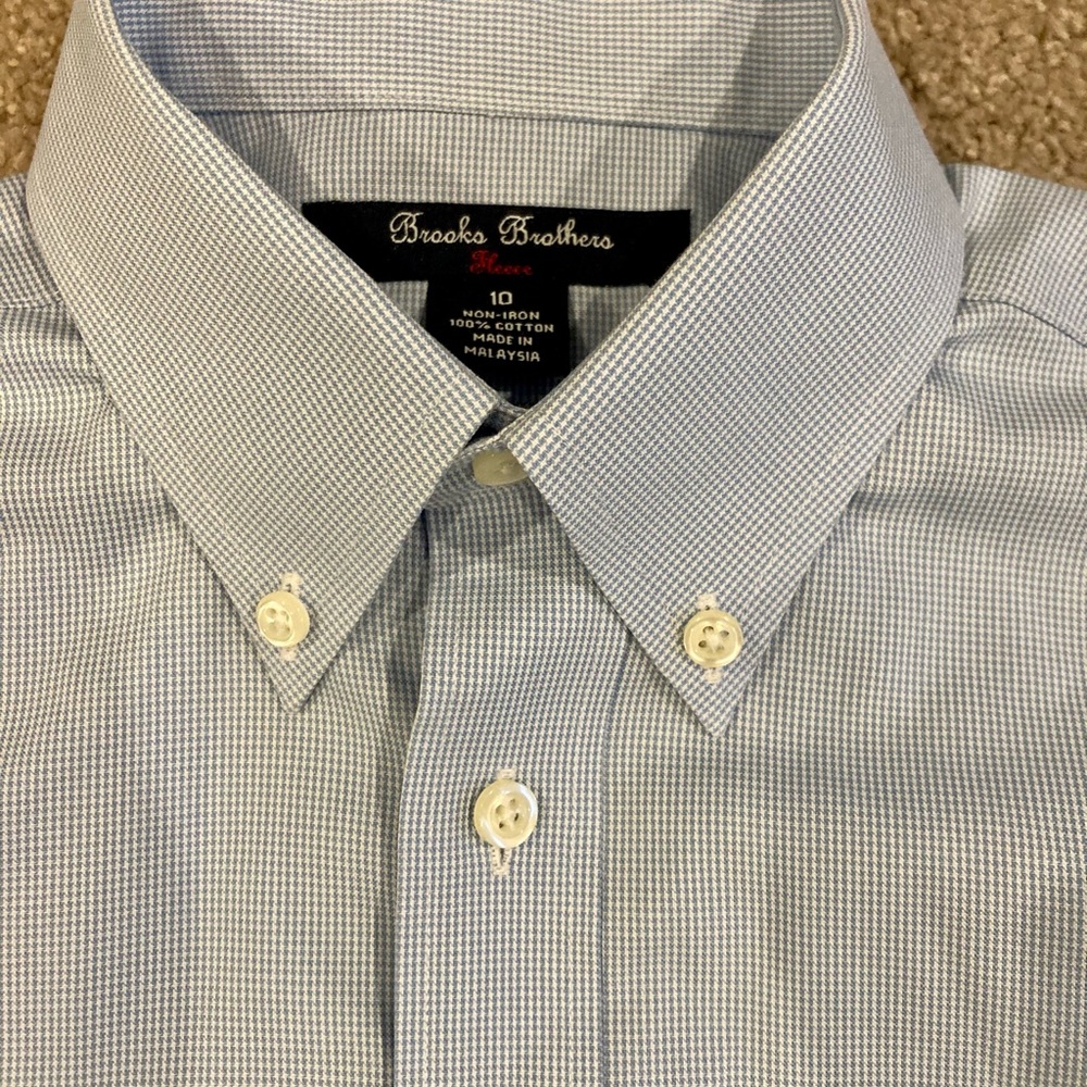 Boys Size 10 Brooks Brothers all cotton shirt